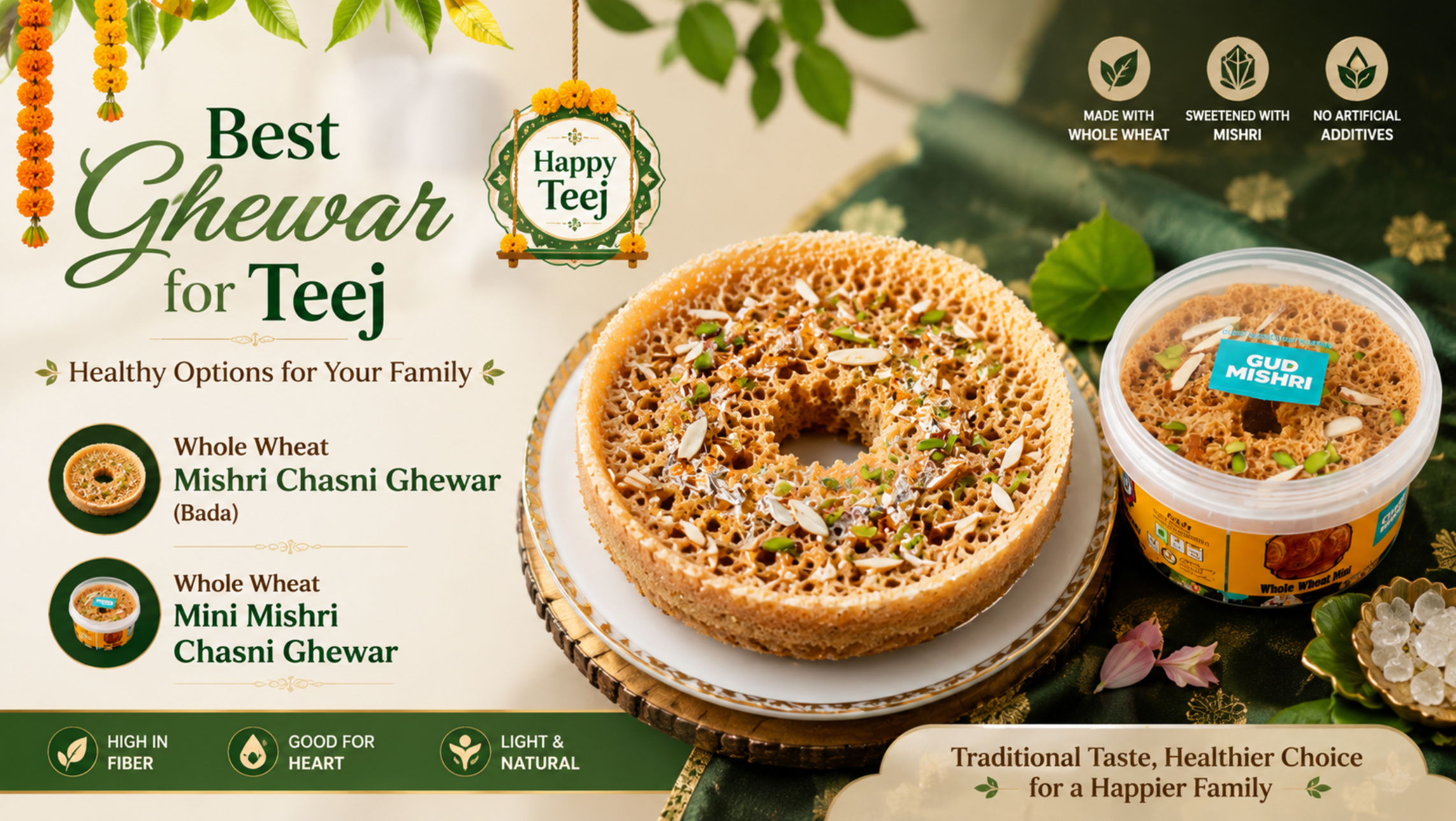 Best Ghewar for Teej: Healthy Options for Your Family