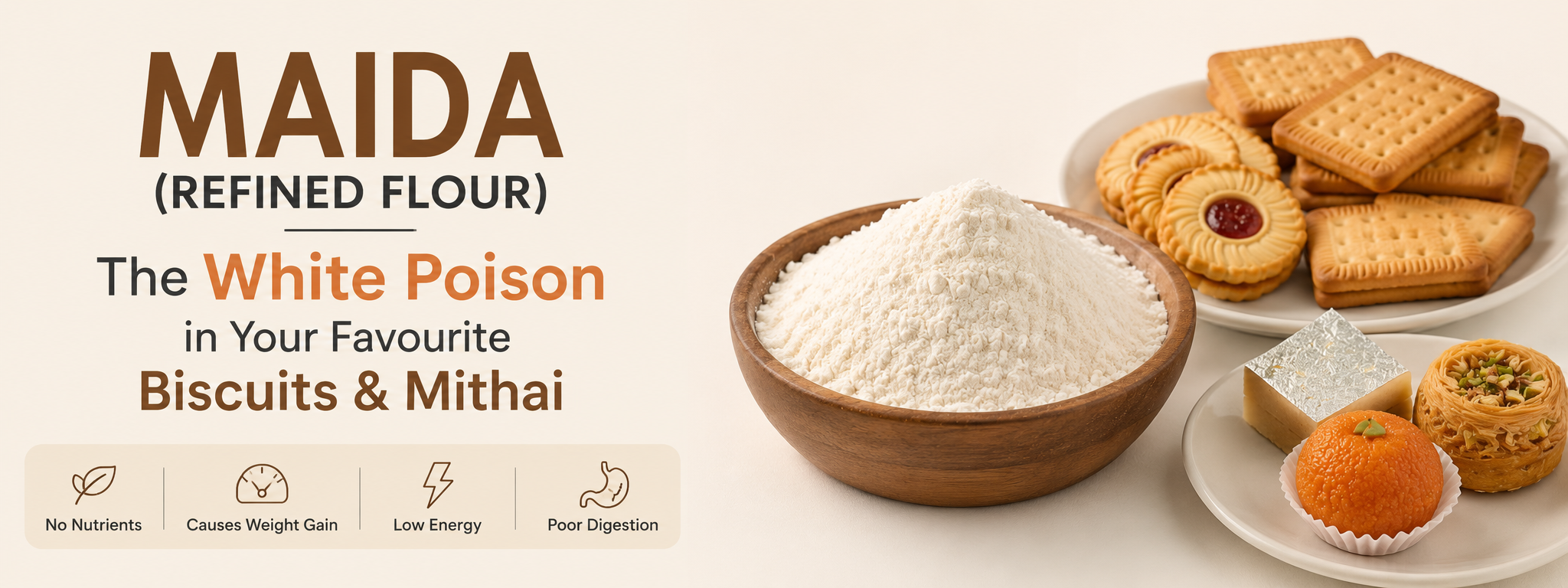Maida (Refined Flour) - The White Poison in Your Favourite Biscuits & Mithai