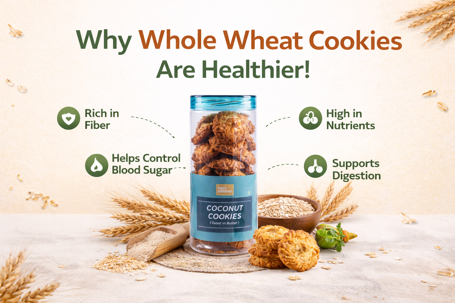 Why Whole Wheat Cookies Are Healthier Than Maida Cookies