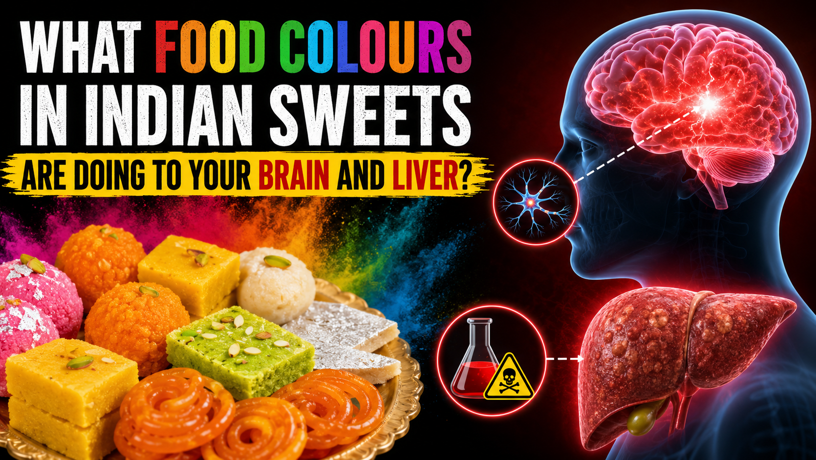 What Food Colours in Indian Sweets Are Doing to Your Brain and Liver?