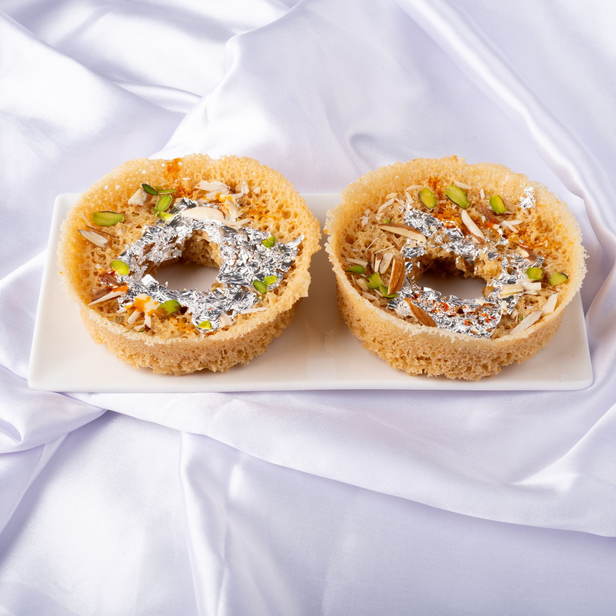 Whole Wheat Mini Mishri Chasni Ghewar - Gud Mishri