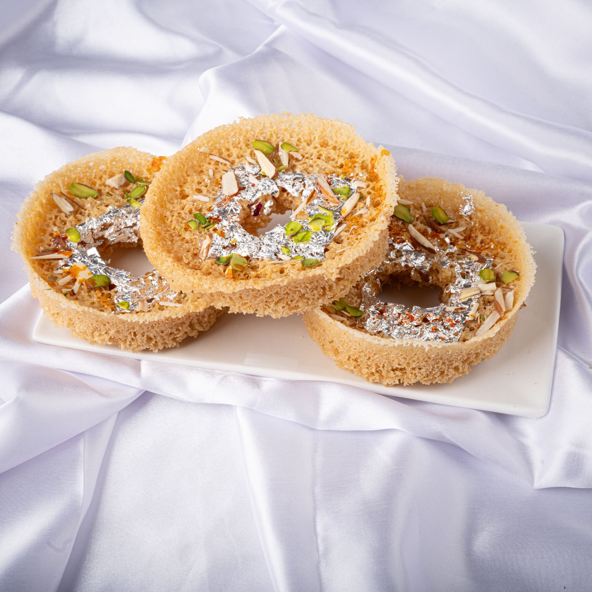 Whole Wheat Mini Mishri Chasni Ghewar - Gud Mishri