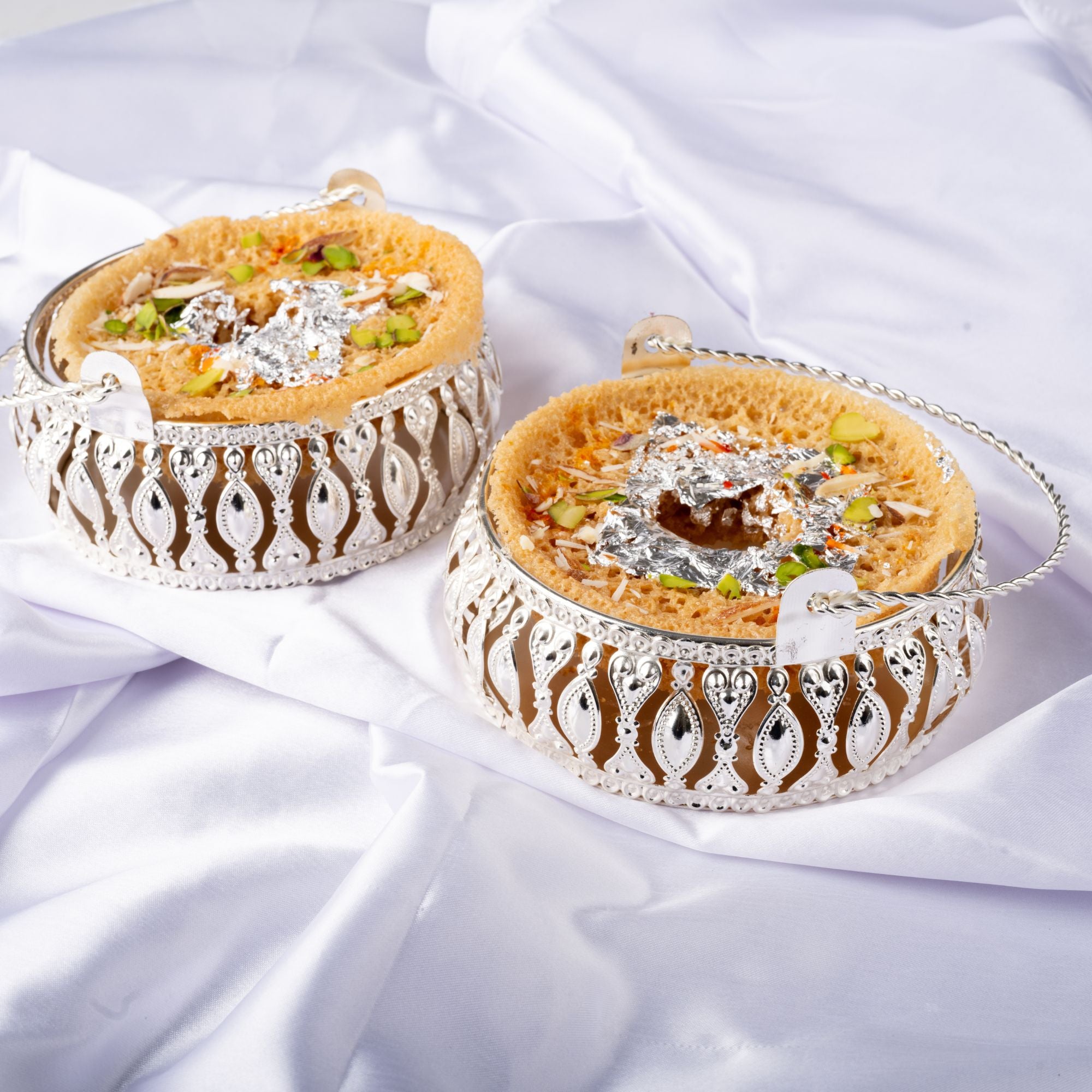 Whole Wheat Mini Mishri Chasni Ghewar - Gud Mishri