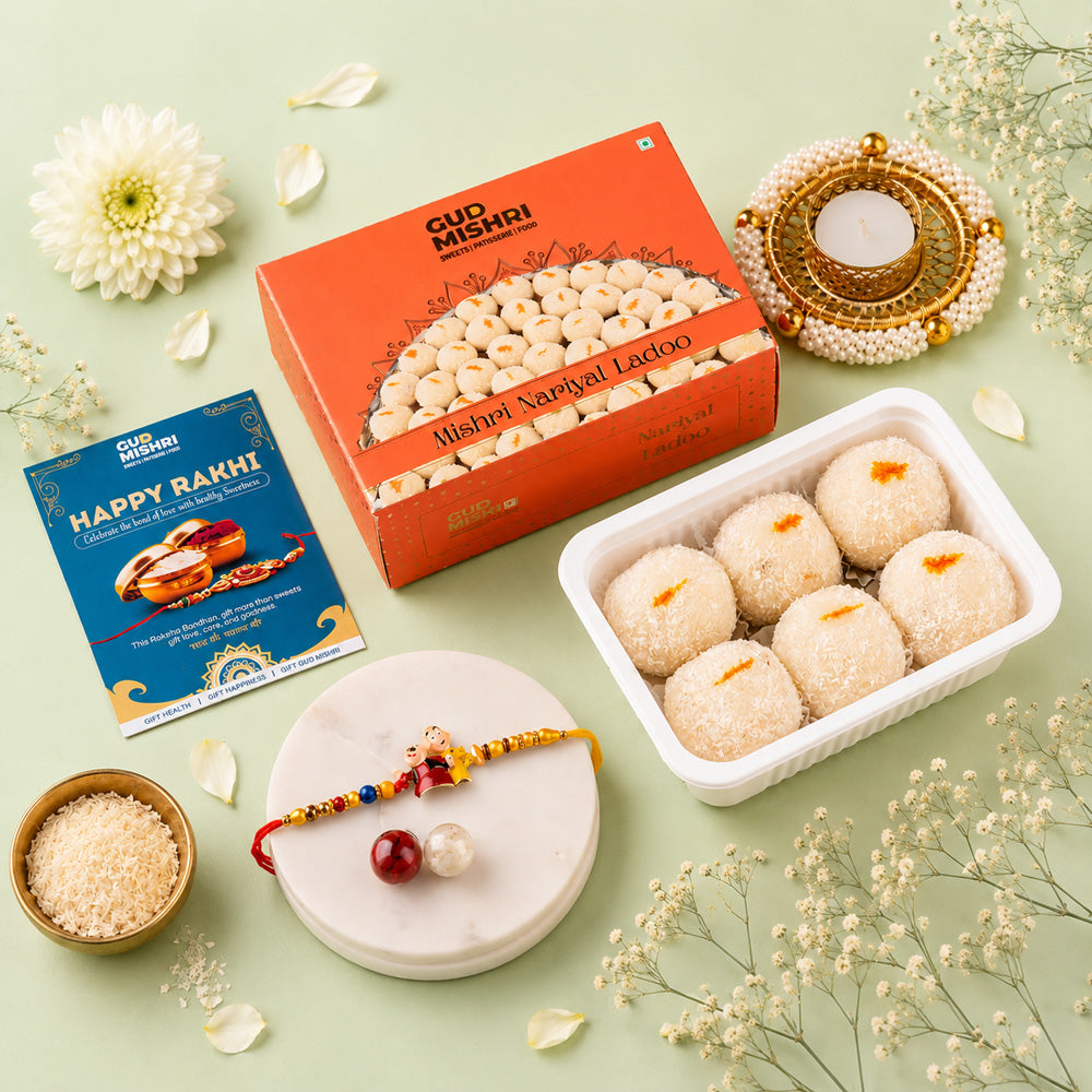 Nariyal Ladoo with Rakhi Combo