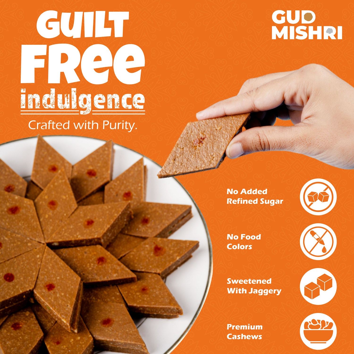 Kaju Katli Gud - Gud Mishri