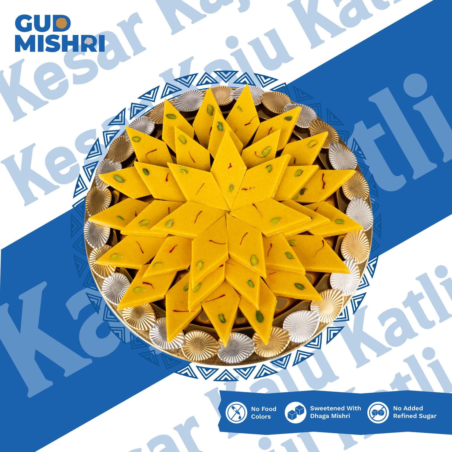 Kaju Kesar Katli - Gud Mishri