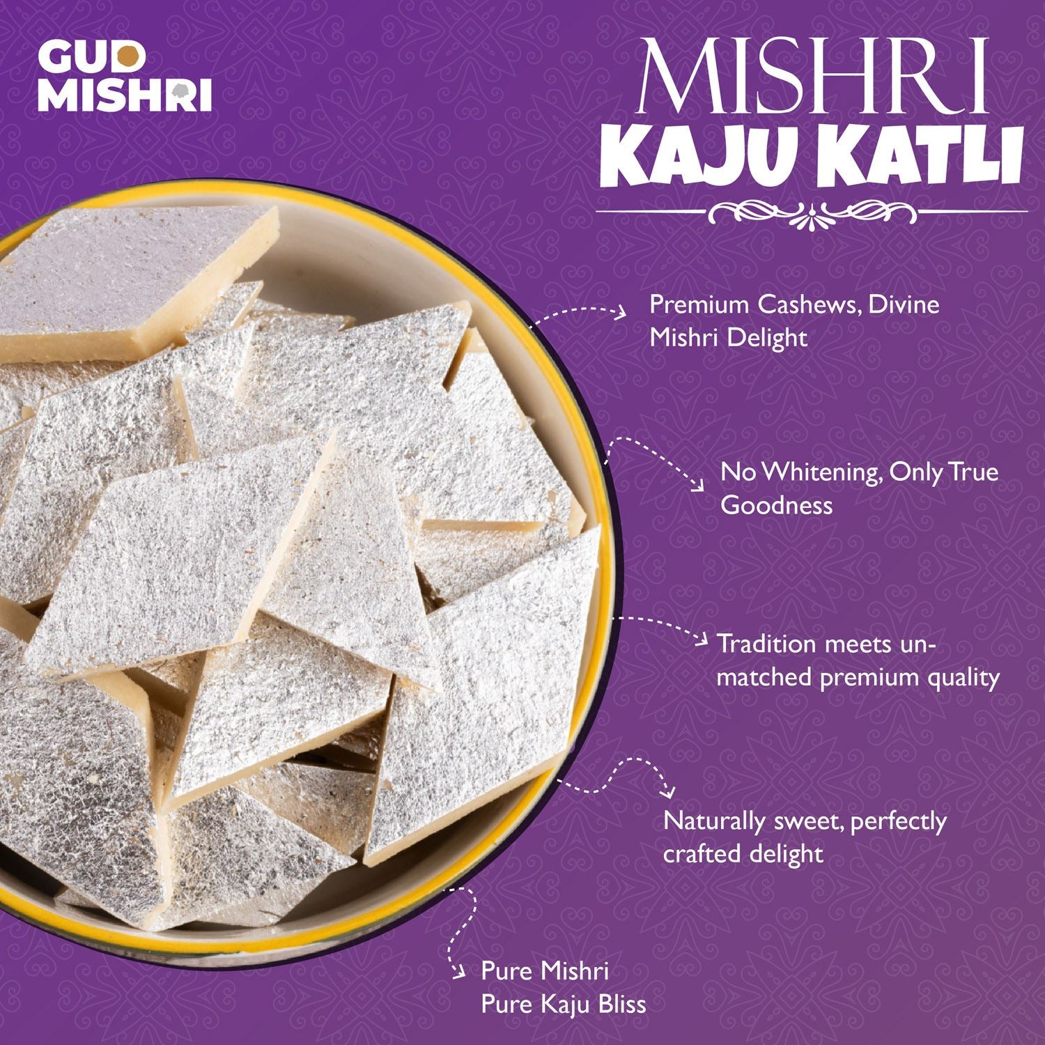 Kaju Katli Mishri - Gud Mishri