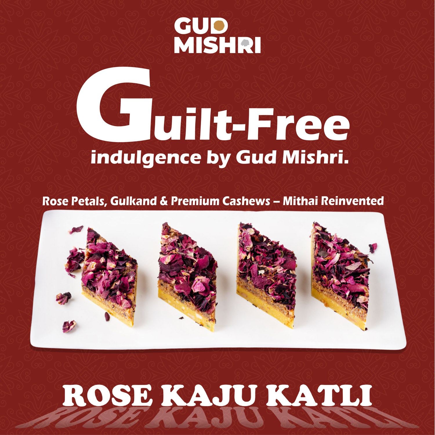 Rose Kaju Katli - Gud Mishri