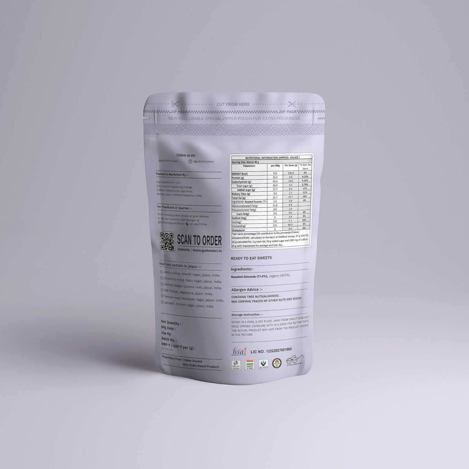 Gud Almond (200gm) - Gud Mishri