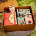 Dry Fruit Gifting Combo | Nariyal Laddo, Salted Mix Nuts, Hazelnut Cookies, Methi Mathri, Chocolate Bar - Gud Mishri