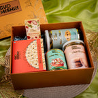 Dry Fruit Gifting Combo | Nariyal Laddo, Salted Mix Nuts, Hazelnut Cookies, Methi Mathri, Chocolate Bar - Gud Mishri