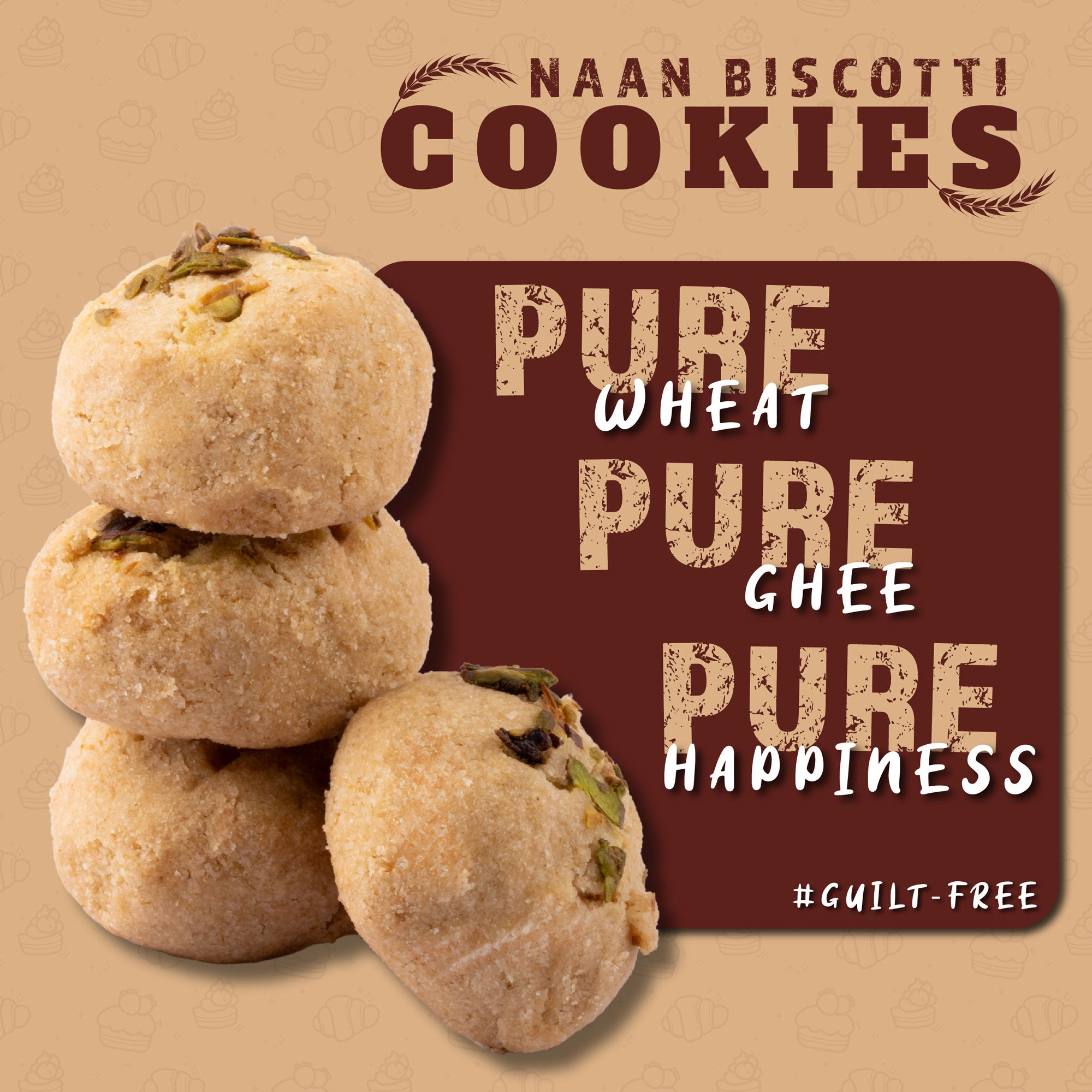 Chotu Aata Naan Cookies (200gm) - Gud Mishri