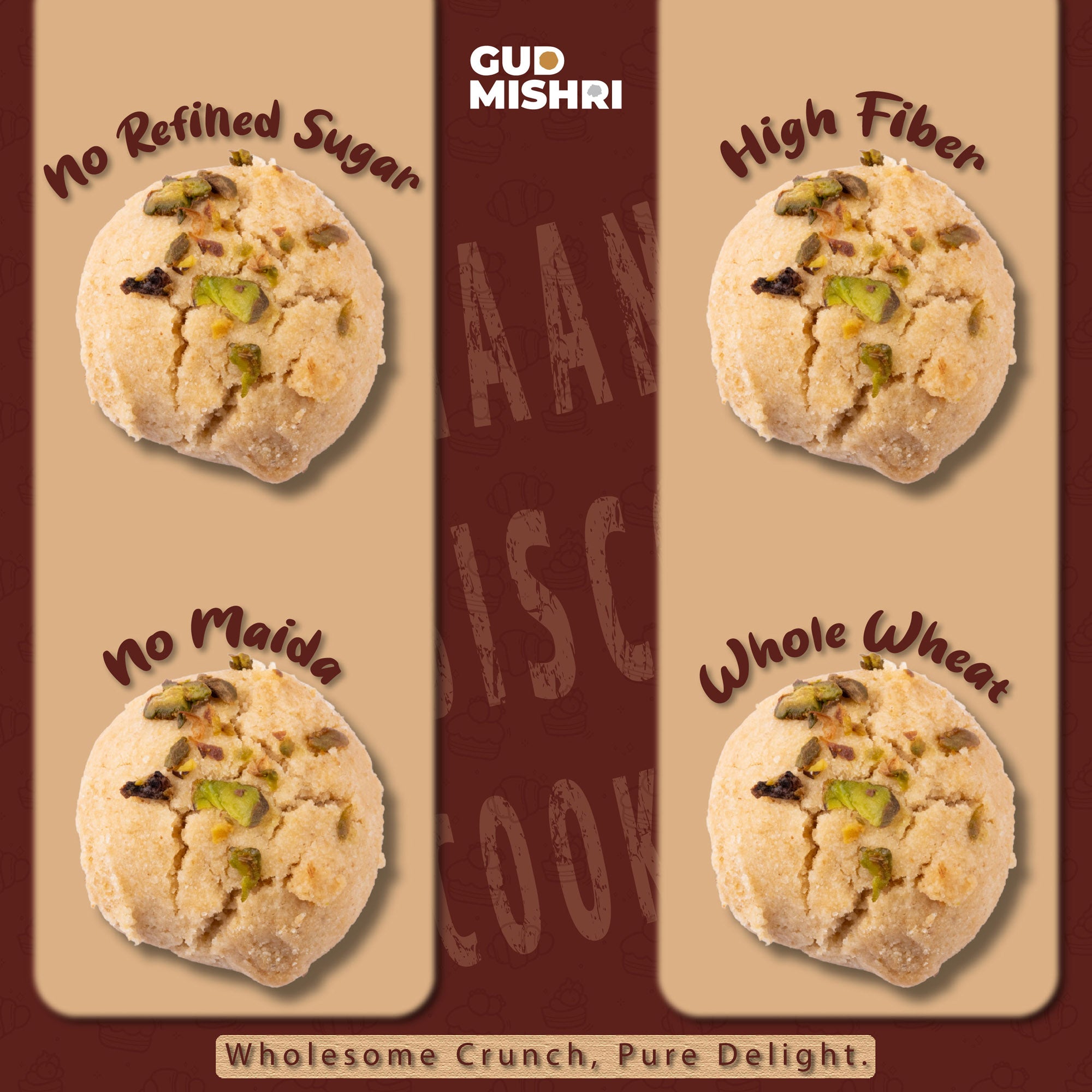Chotu Aata Naan Cookies (200gm) - Gud Mishri