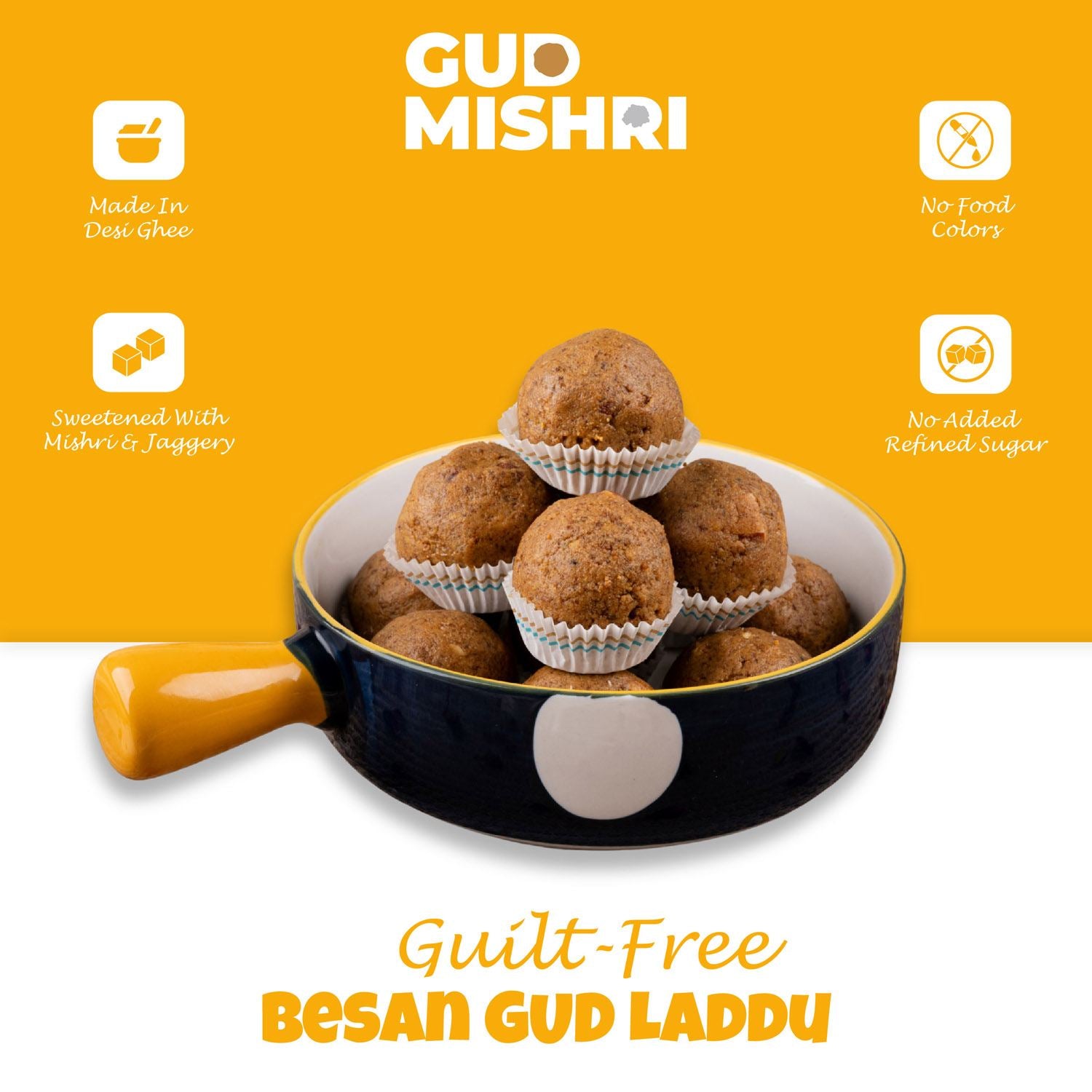 Besan Laddu Gud - Gud Mishri