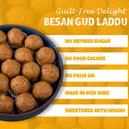 Besan Laddu Gud - Gud Mishri