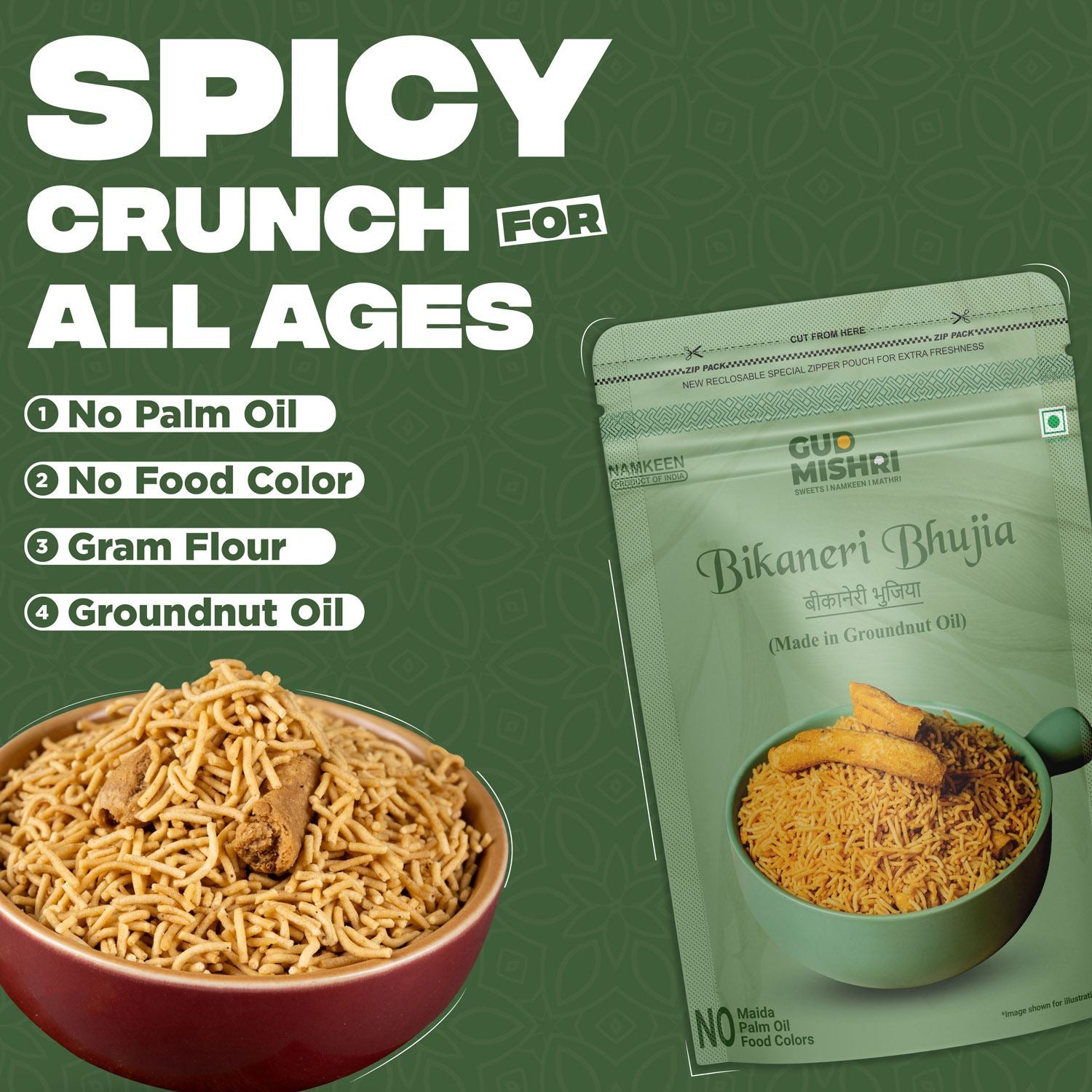 Bikaneri Bhujia (400gm) - Gud Mishri