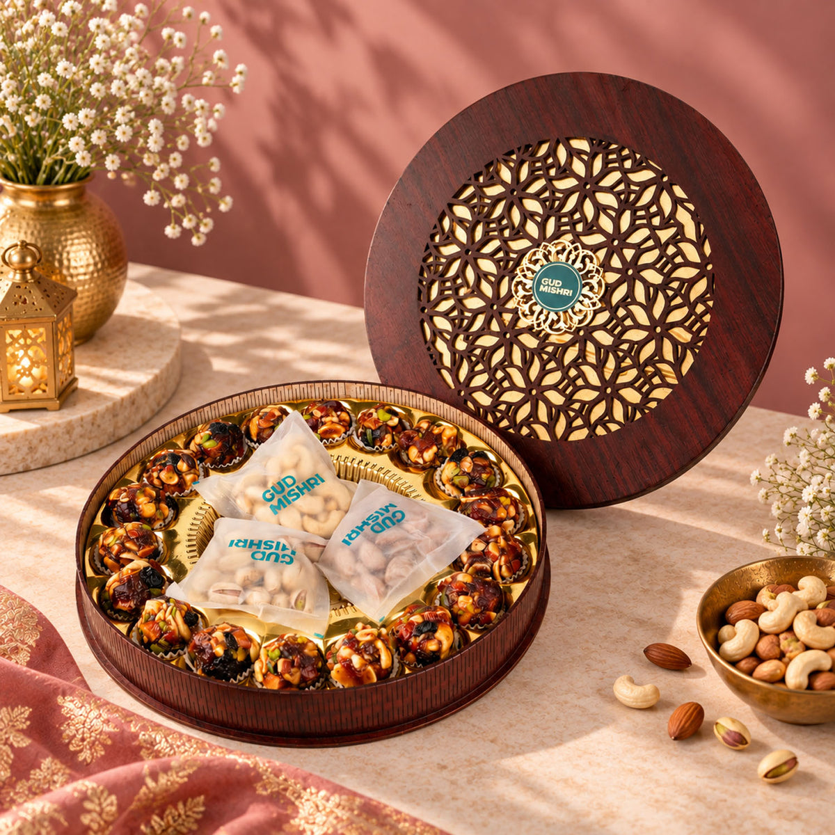Mix Roasted Dryfruit and Laddu Gift Hamper (DGH-11)