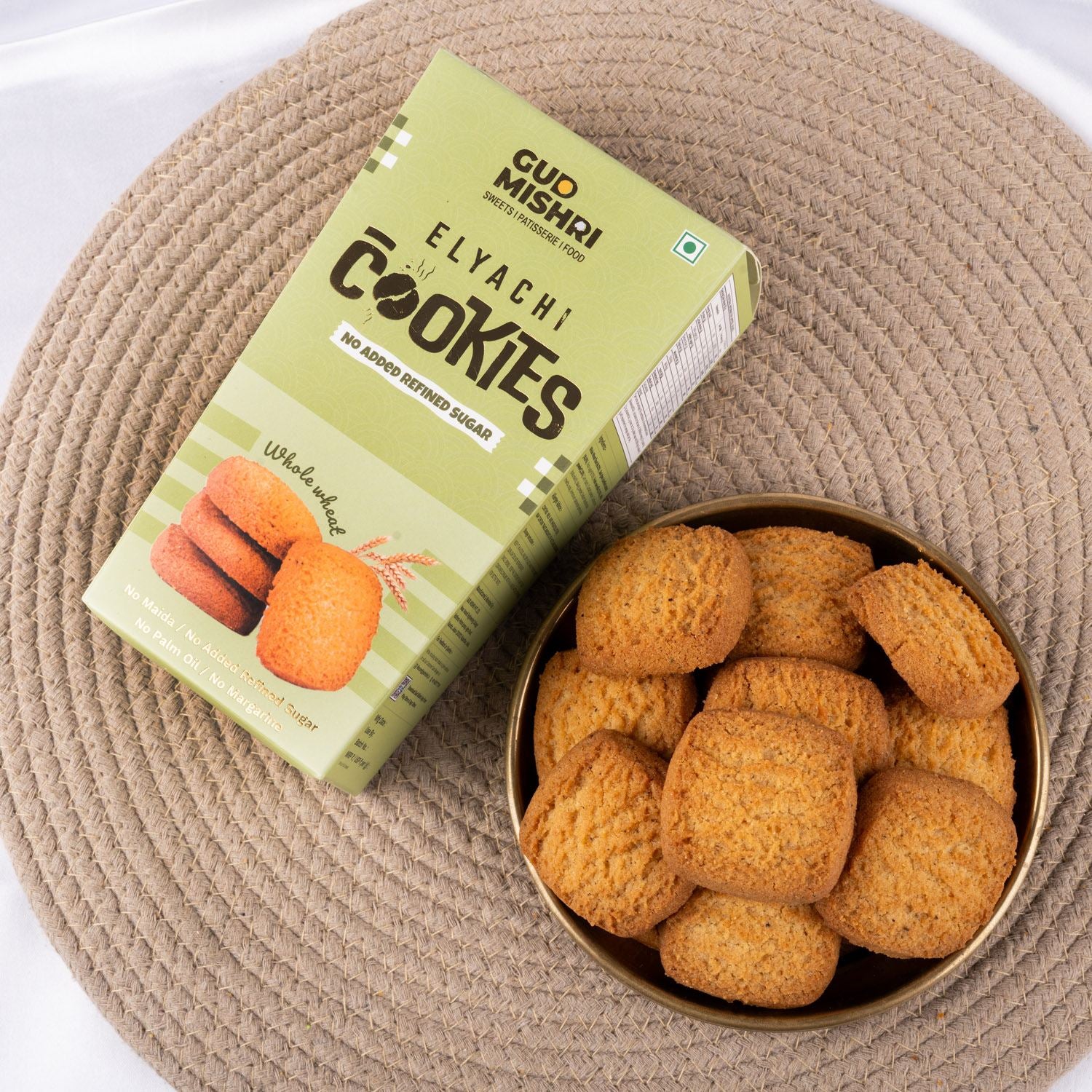 Elaichi Cookies (150gm) - Gud Mishri