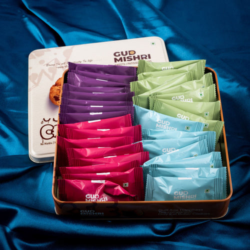 Assorted Premium Mini Cookies Tin Box [TBC] - Gud Mishri