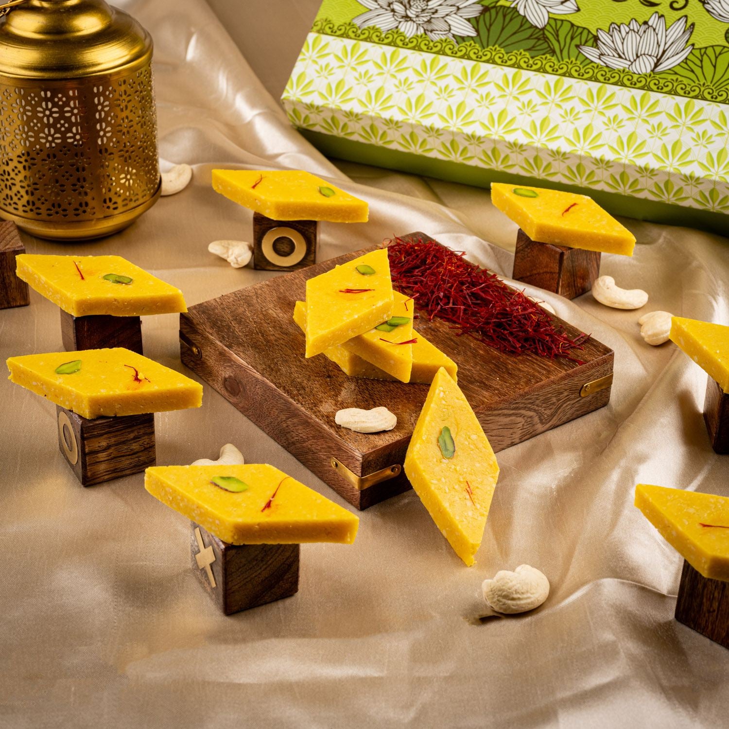 Kaju Kesar Katli - Gud Mishri