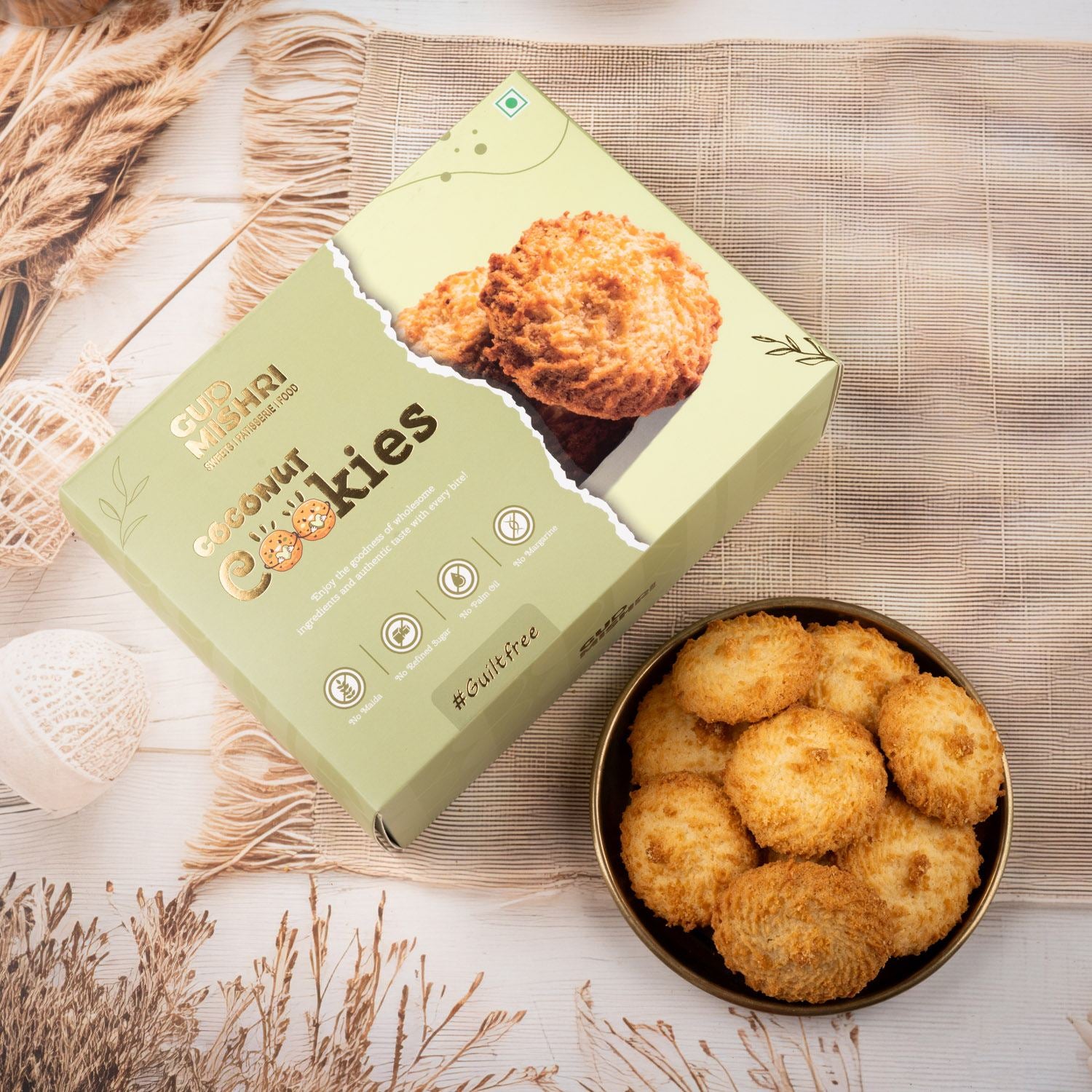 Coconut Cookies (250gm) - Gud Mishri