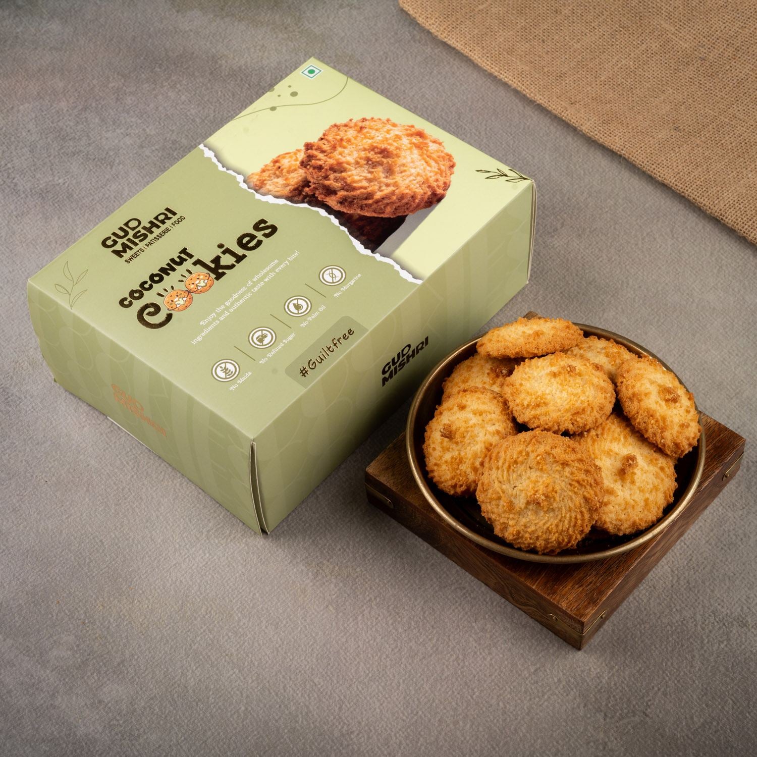 Coconut Cookies (250gm) - Gud Mishri