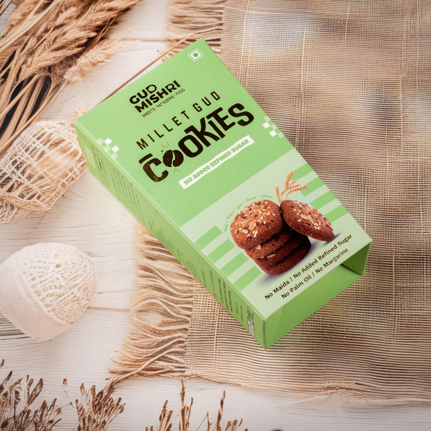 Millet Gud Cookies (150gm) - Gud Mishri