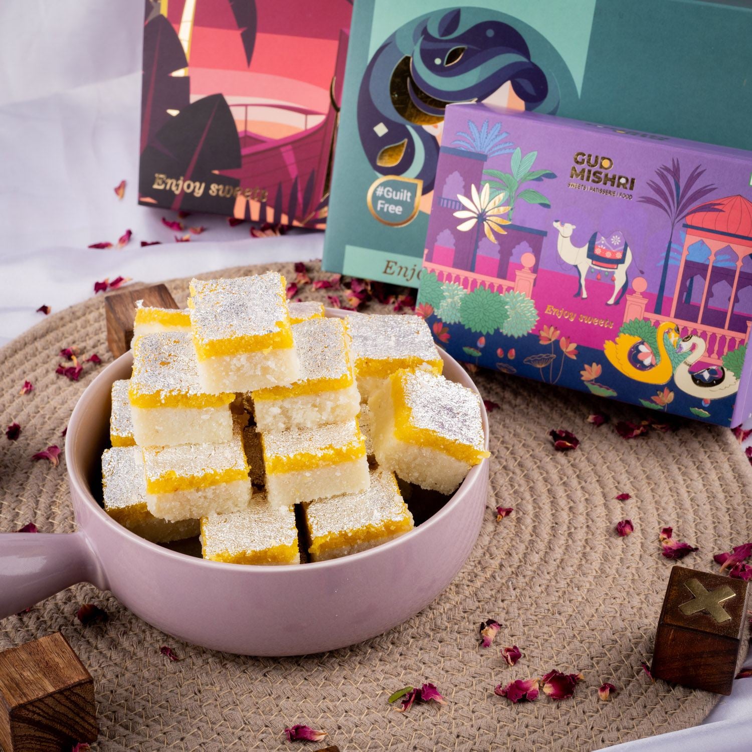 Nariyal Barfi Mishri Kesar - Gud Mishri