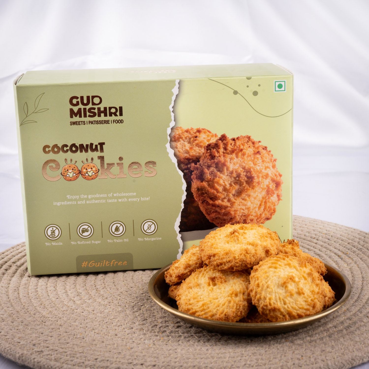 Coconut Cookies (250gm) - Gud Mishri