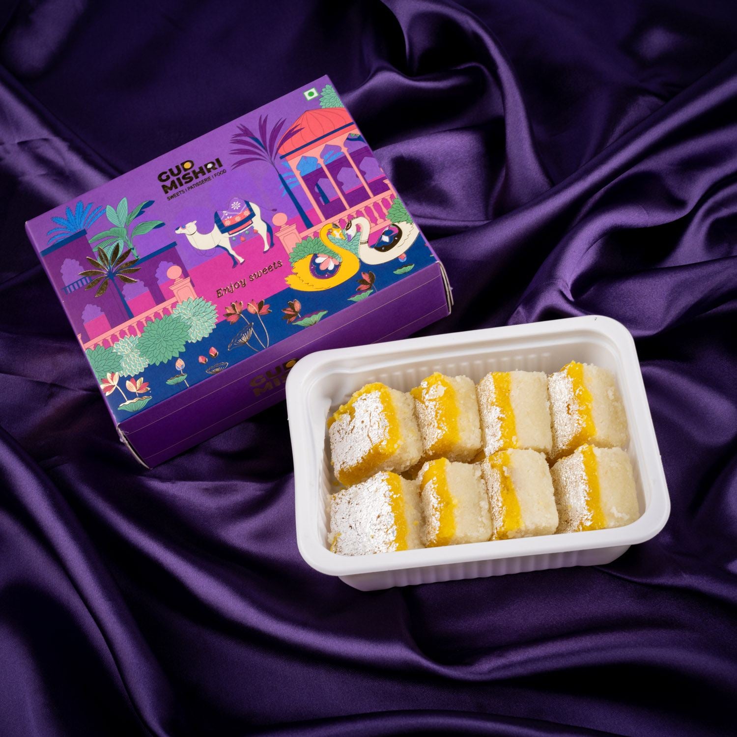 Nariyal Barfi Mishri Kesar - Gud Mishri