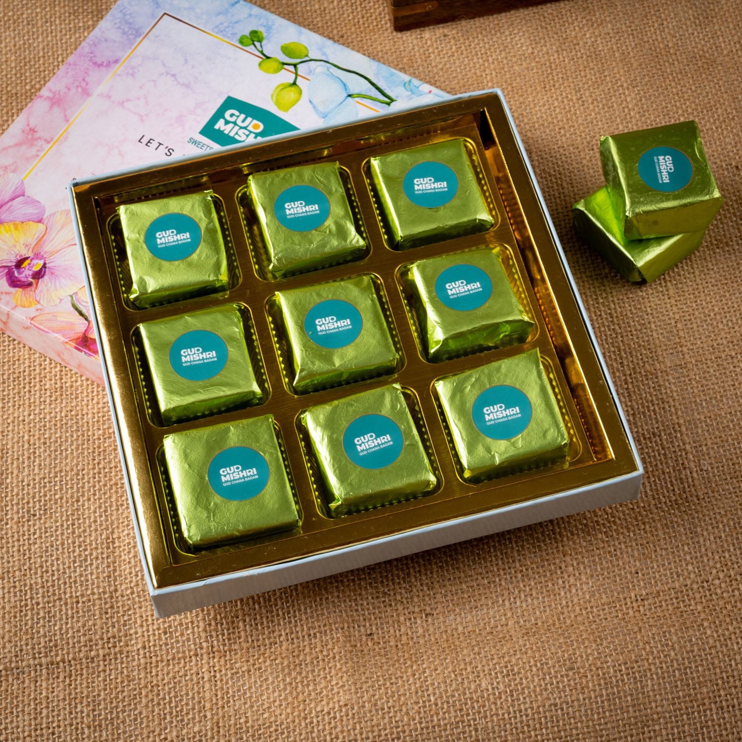 Chana Badam Gud Bite Boxes - Gud Mishri