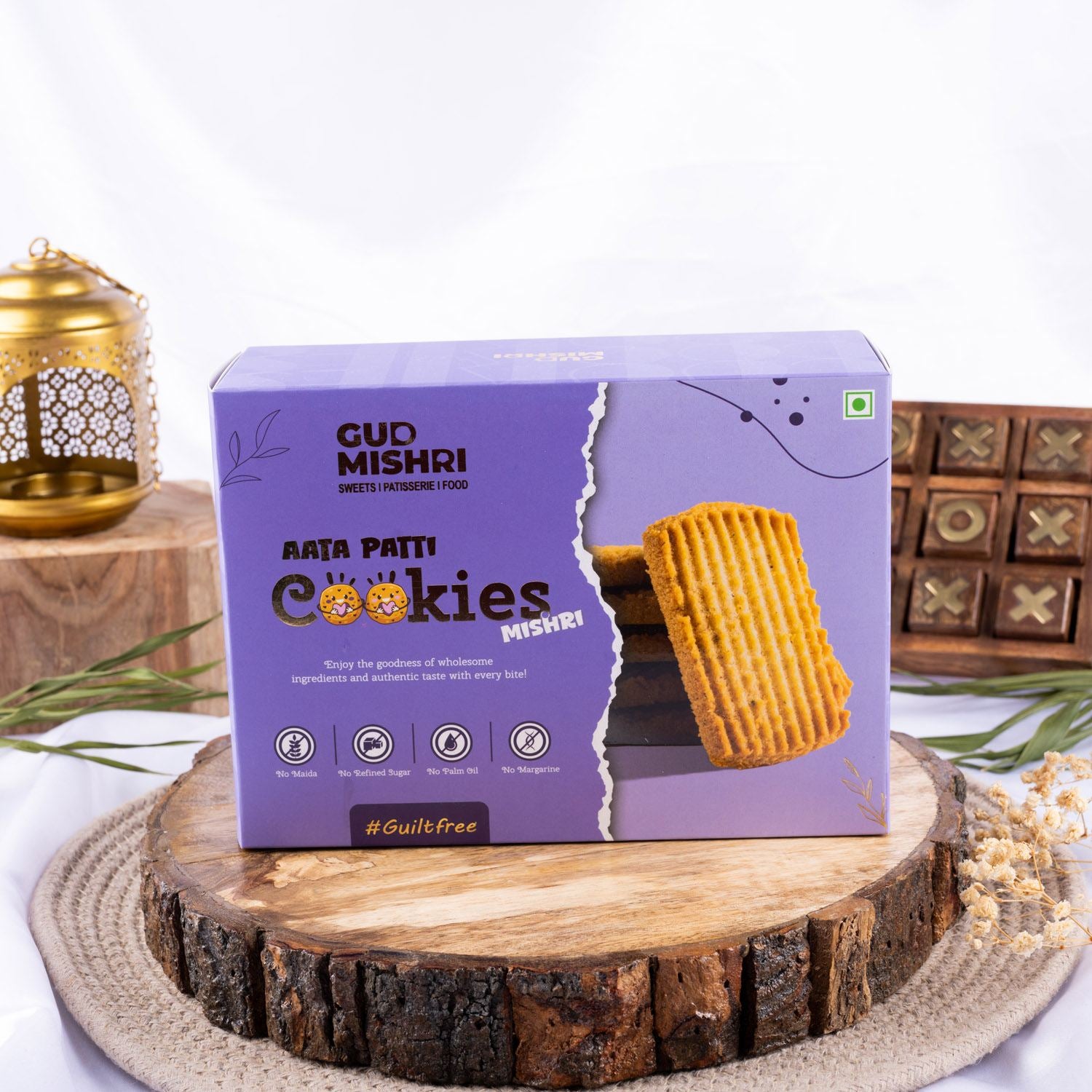 Aata Patti Mishri Cookies (220 gm) - Gud Mishri