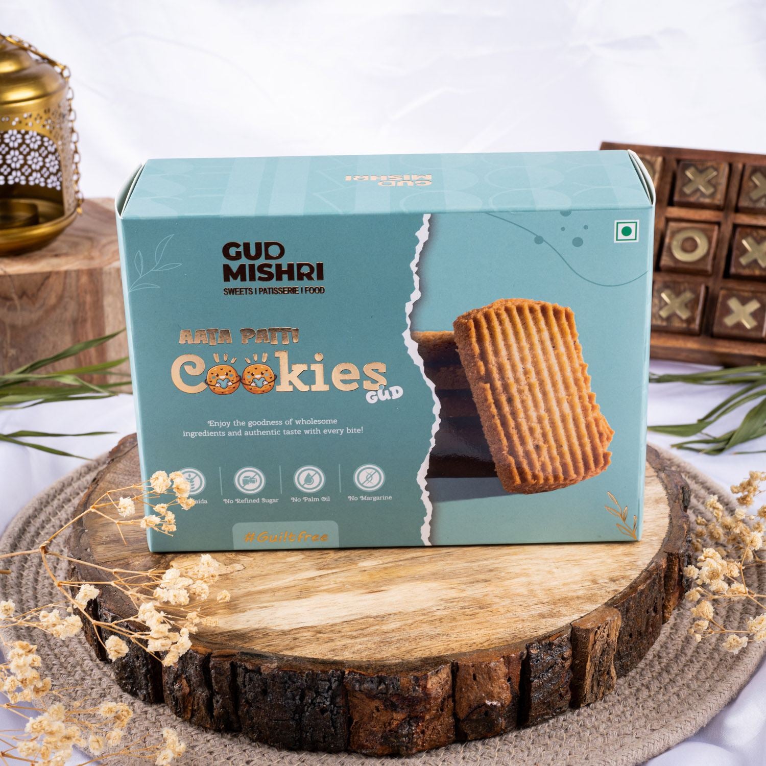 Gud Aata Patti Cookies (250gm) - Gud Mishri
