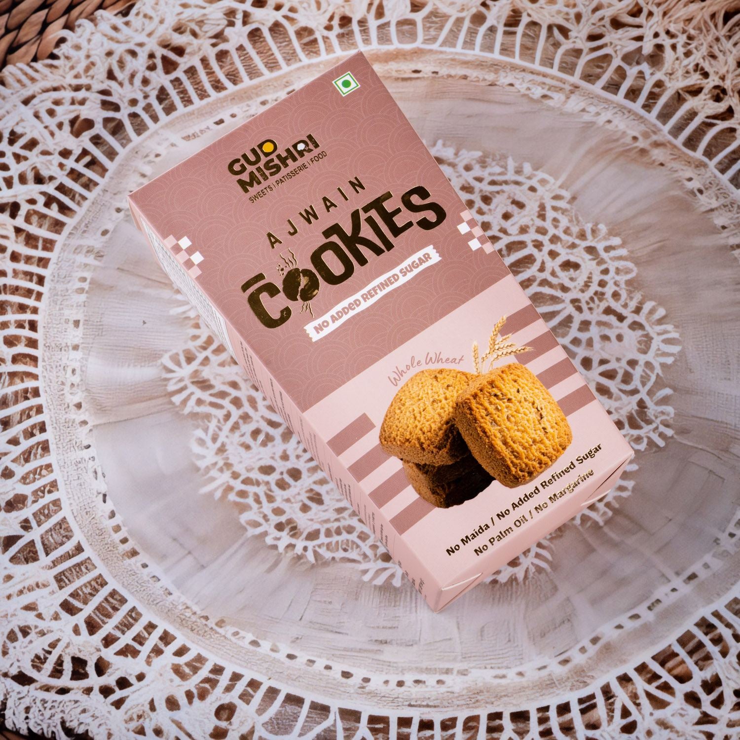 Ajwain Cookies (150gm) - Gud Mishri