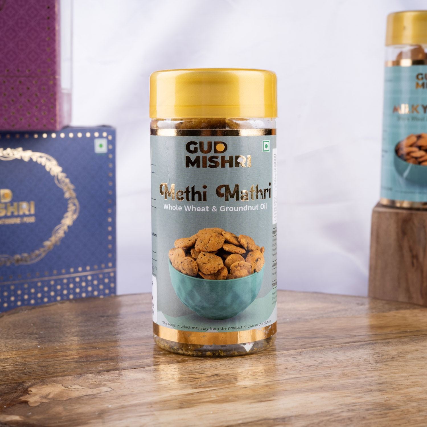 Gift Box - MD | Bikaneri Bhujia, Milky Mathri, Khatta Mitta, Methi Mathri, Aata Gud Petha - Gud Mishri