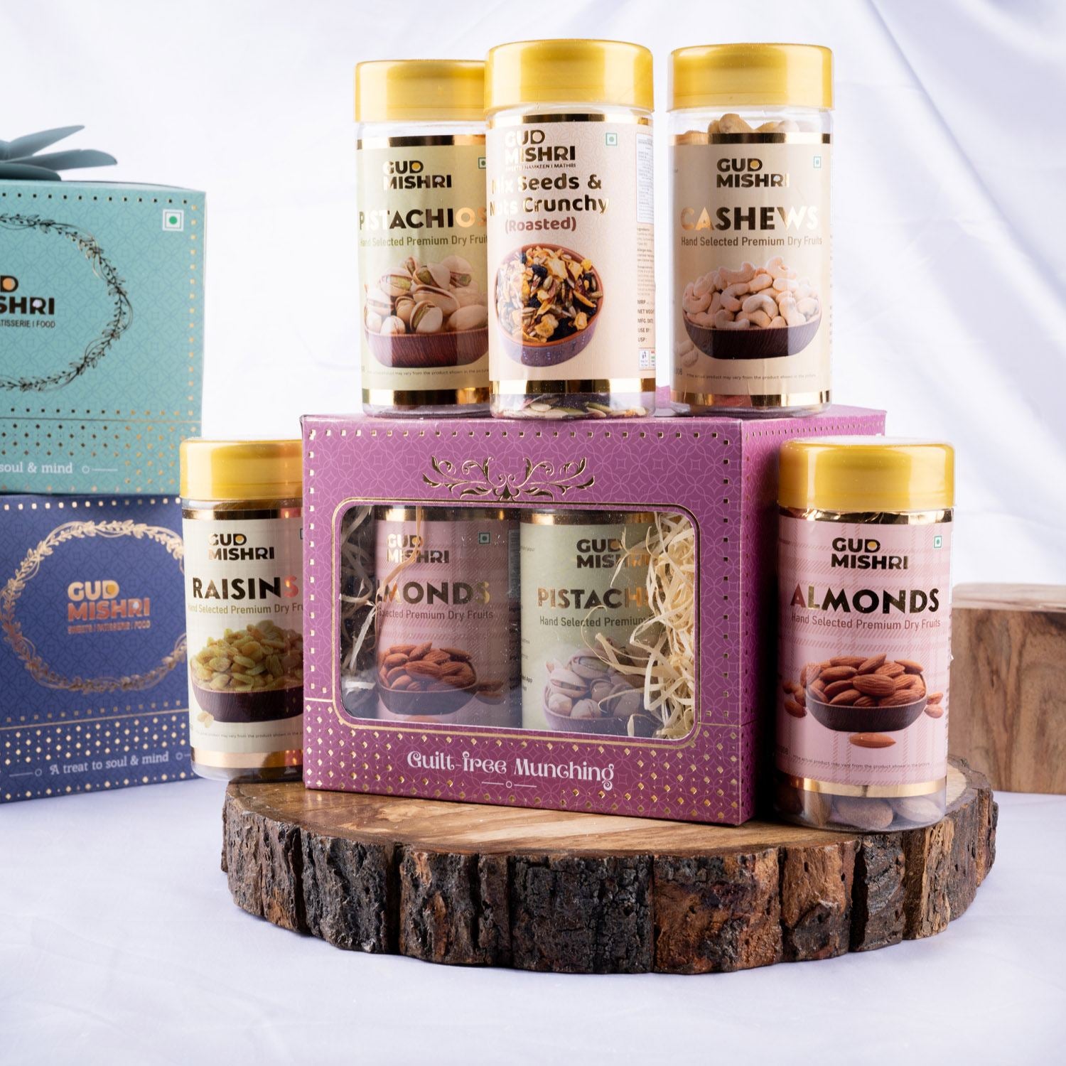Gift Box - DFD | Kaju, Badam, Kismis, Pista, Mix Seeds Crunchy - Gud Mishri