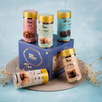Gift Box - CD | Cashew Cookies, Coconut Cookies, Chocochips Cookies, Hazelnut Cookies, Besan Cookies - Gud Mishri