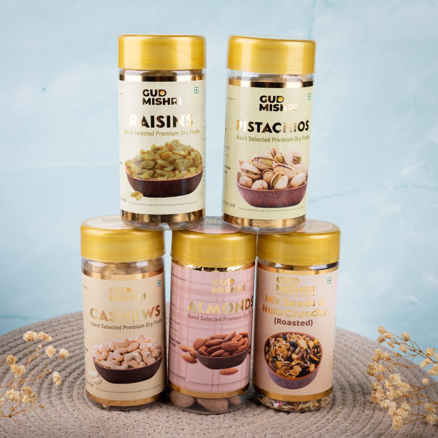 Gift Box - DFD | Kaju, Badam, Kismis, Pista, Mix Seeds Crunchy - Gud Mishri