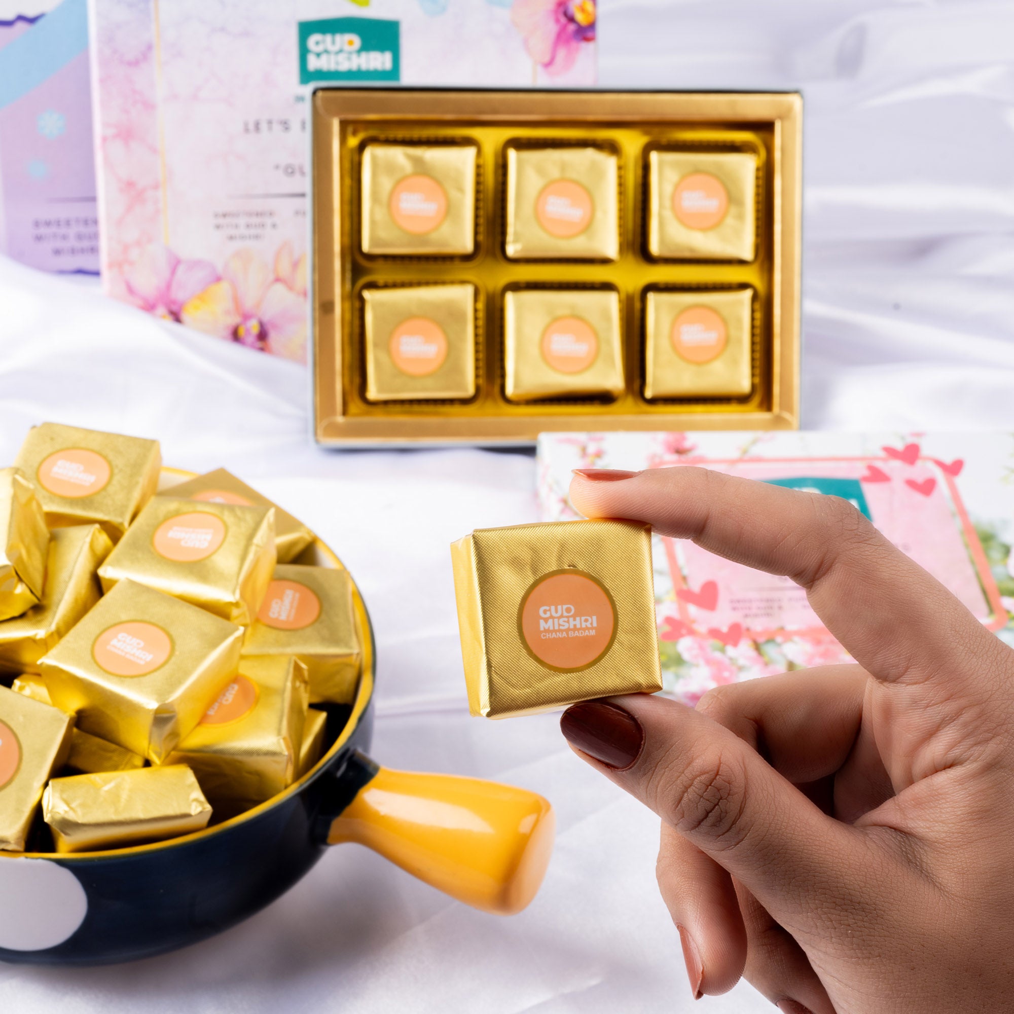 Chana Badam Barfi (Sugar-Free) - Gud Mishri