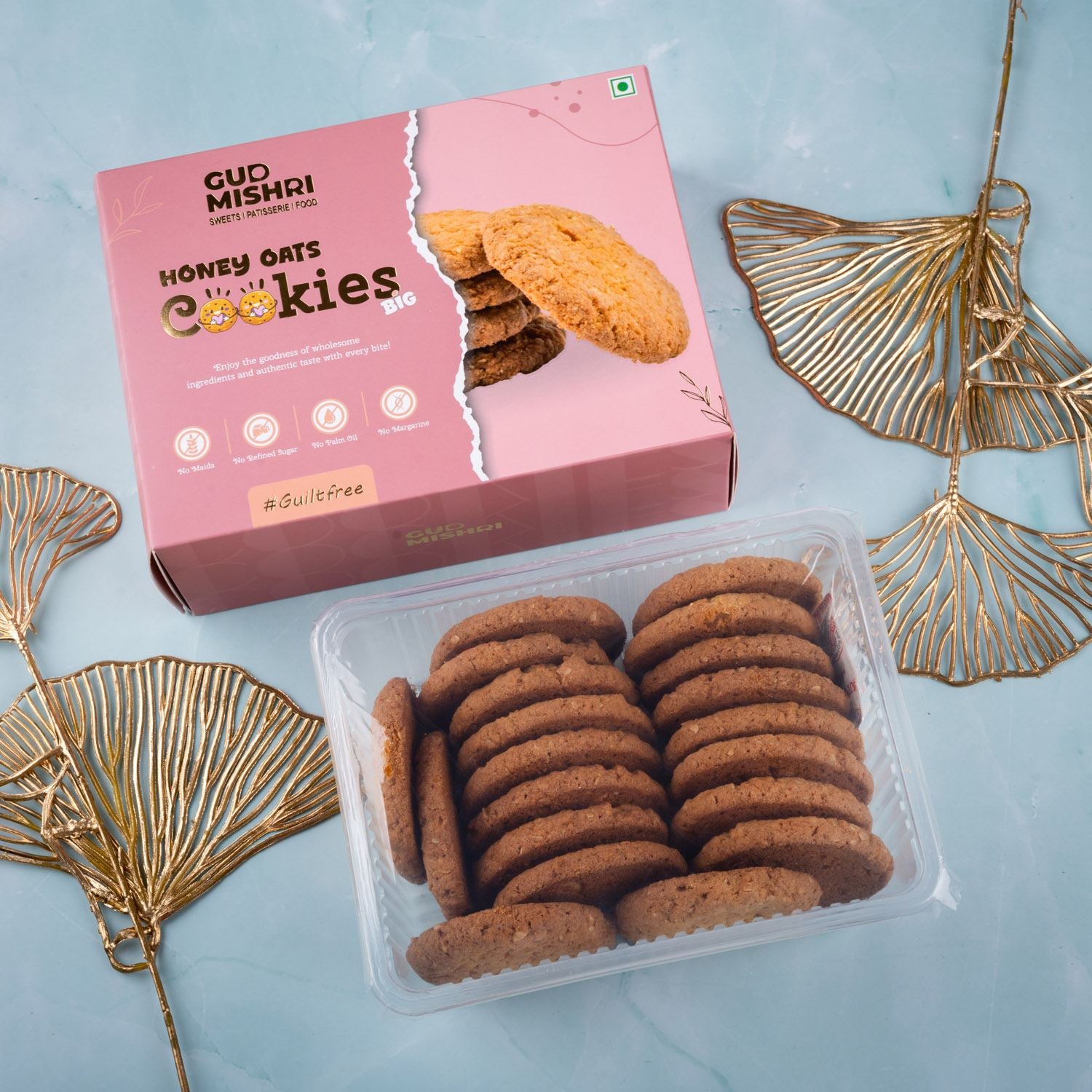 Honey Oats Cookies (400gm) - Gud Mishri