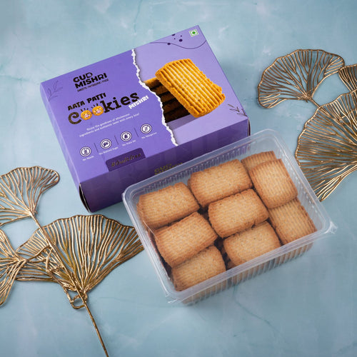 Aata Patti Mishri Cookies (220 gm) - Gud Mishri