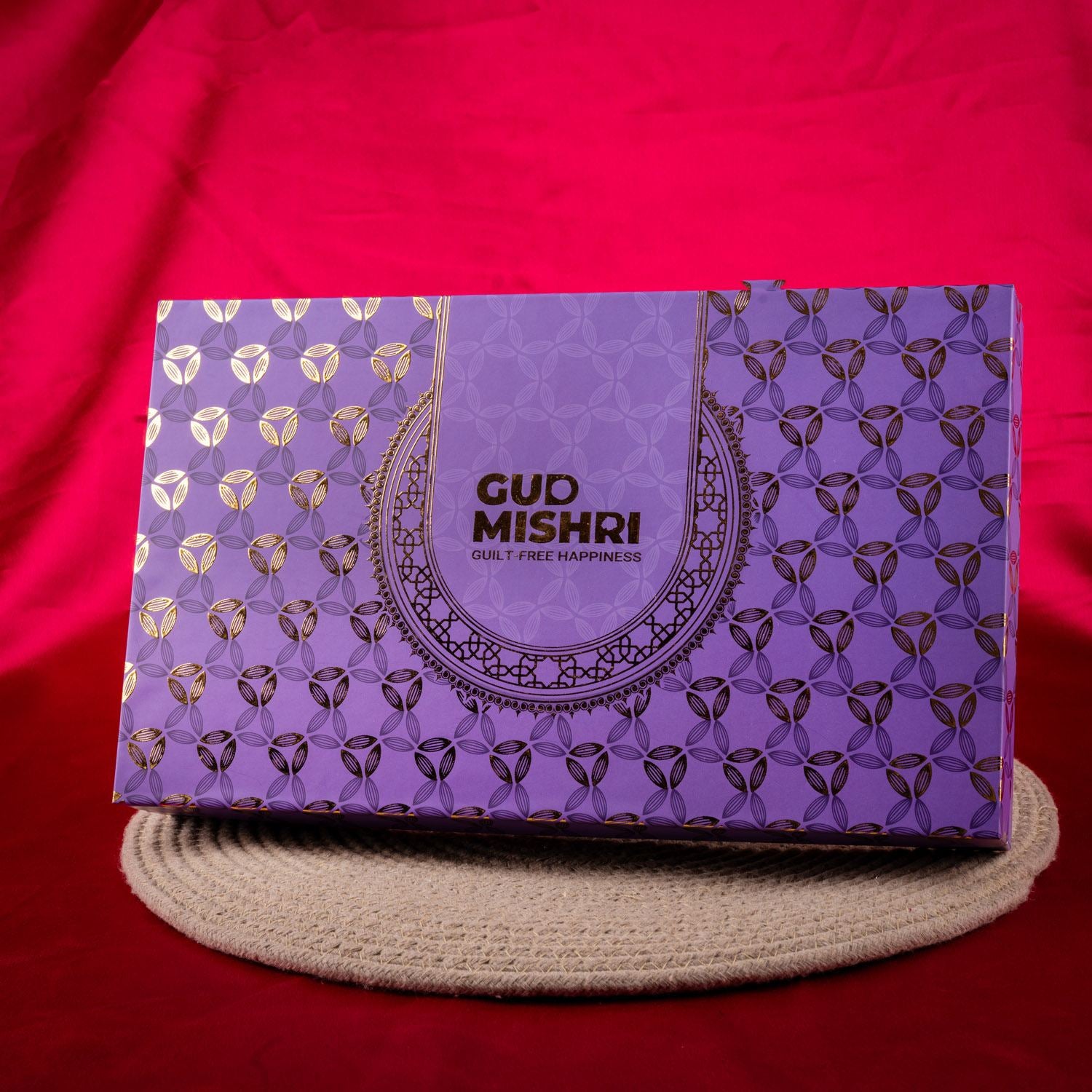 Gud Mishri Diwali Gift Hamper - BB02 | Chana Badam Mithai 225gm, Bikaneri Bhujiya 70gm, Milky Mathri 100gm  | Premium Festive Gift Box - Gud Mishri