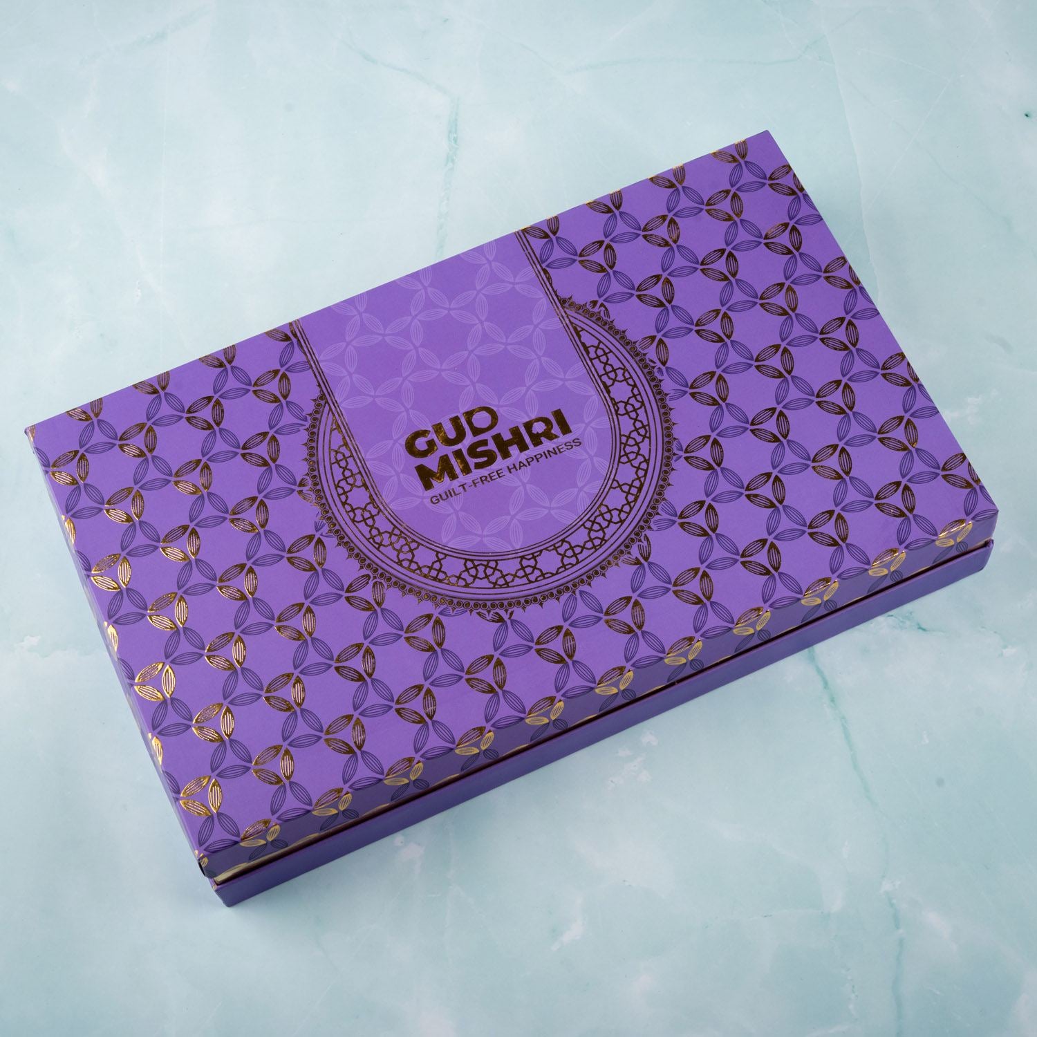 Gud Mishri Diwali Gift Hamper - BB02 | Chana Badam Mithai 225gm, Bikaneri Bhujiya 70gm, Milky Mathri 100gm  | Premium Festive Gift Box - Gud Mishri