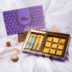 Gud Mishri Diwali Gift Hamper - BB02 | Chana Badam Mithai 225gm, Bikaneri Bhujiya 70gm, Milky Mathri 100gm  | Premium Festive Gift Box - Gud Mishri