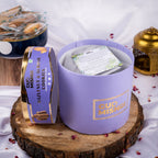 Hazelnut & Almond Cookies Round Tube Box  (500gm) - Gud Mishri