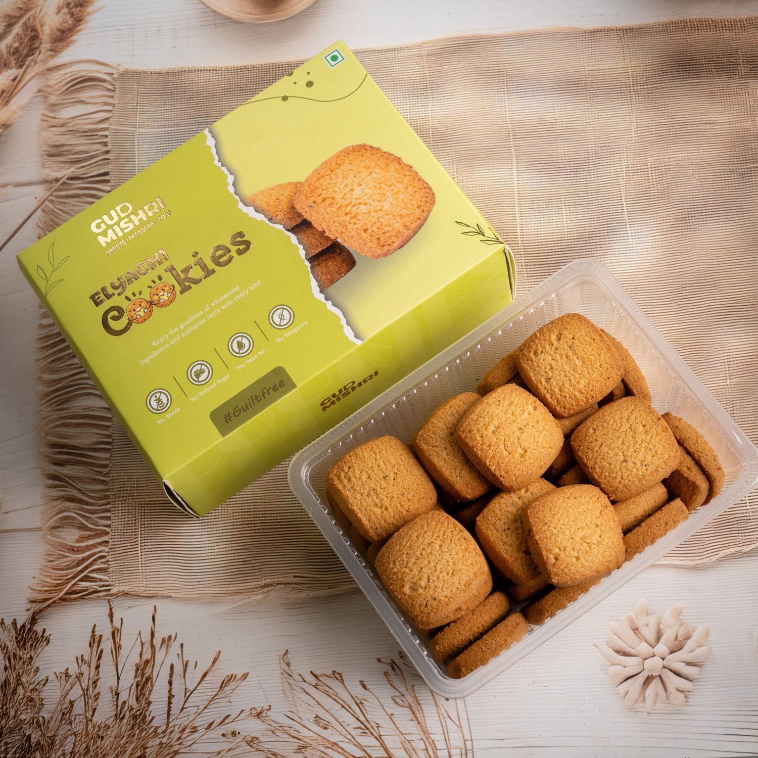 Elaichi Cookies (270gm) - Gud Mishri