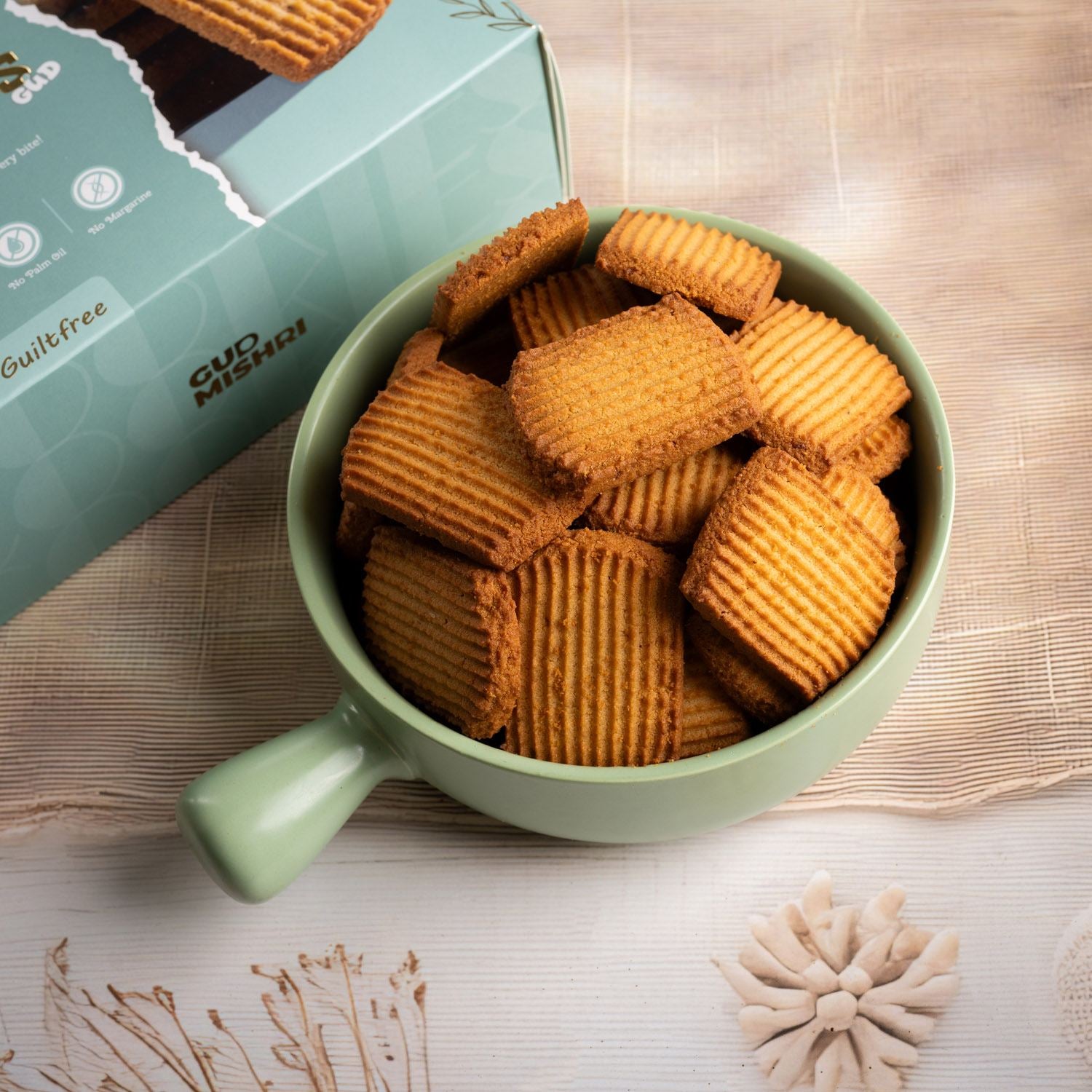 Gud Aata Patti Cookies (250gm) - Gud Mishri