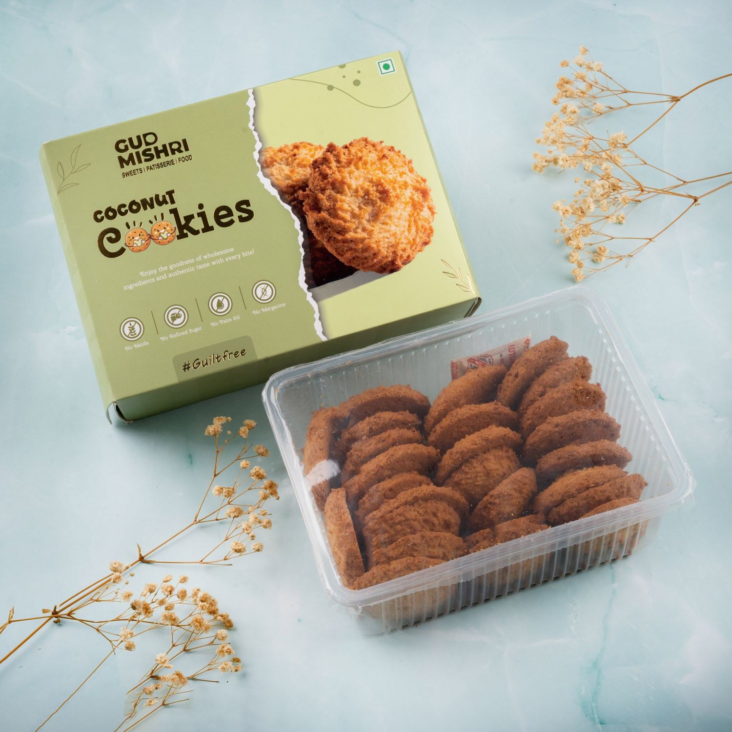Coconut Cookies (250gm) - Gud Mishri