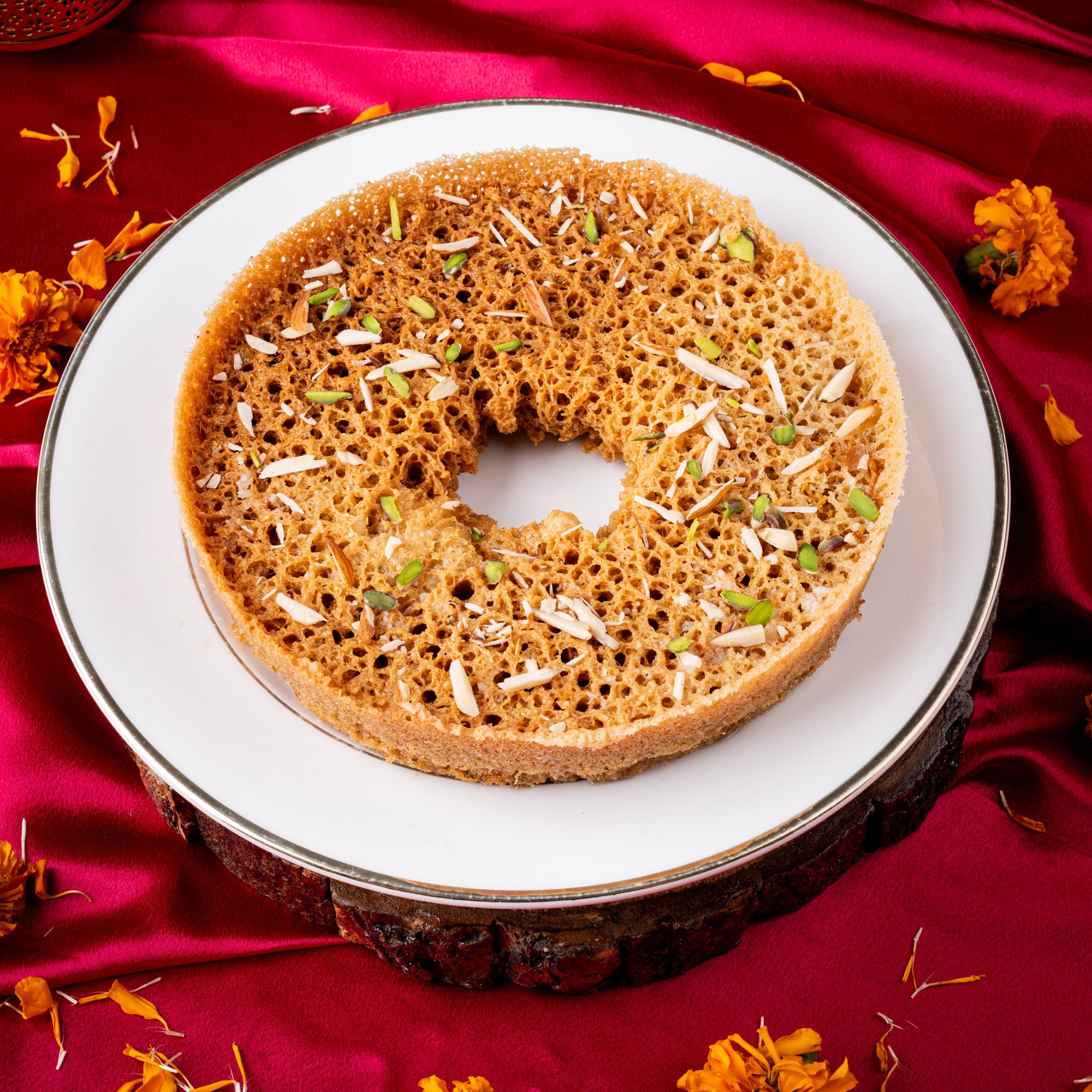 Whole Wheat Mishri Chasni Ghewar (Bada) - Gud Mishri