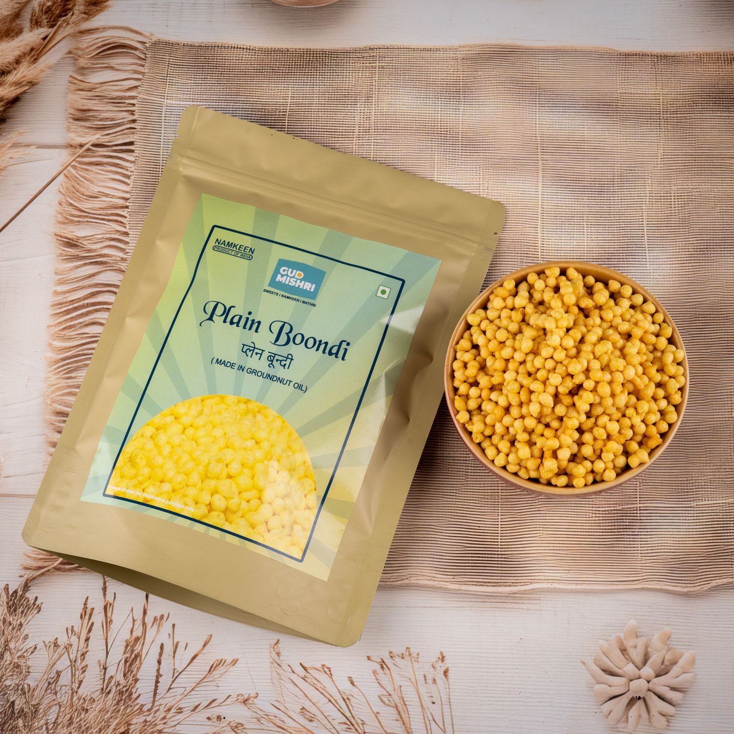Plain Boondi (350gm) - Gud Mishri
